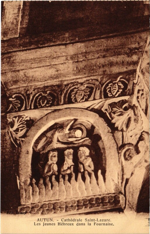 Carte postale ancienne Autun Cathedral Jeunes Hébreux à Autun