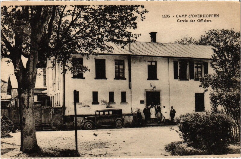 Carte postale ancienne Camp Oberhoffen Cercle des Officiers à Hoffen