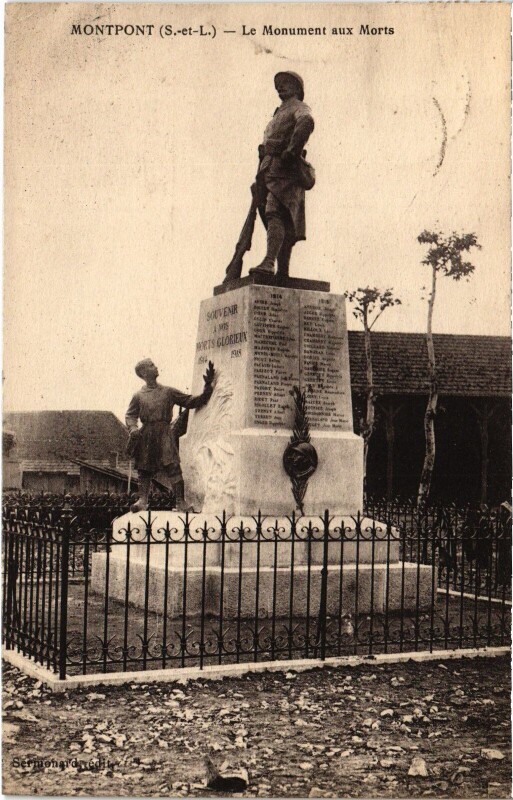 Carte postale ancienne Montpont Monument aux Morts
