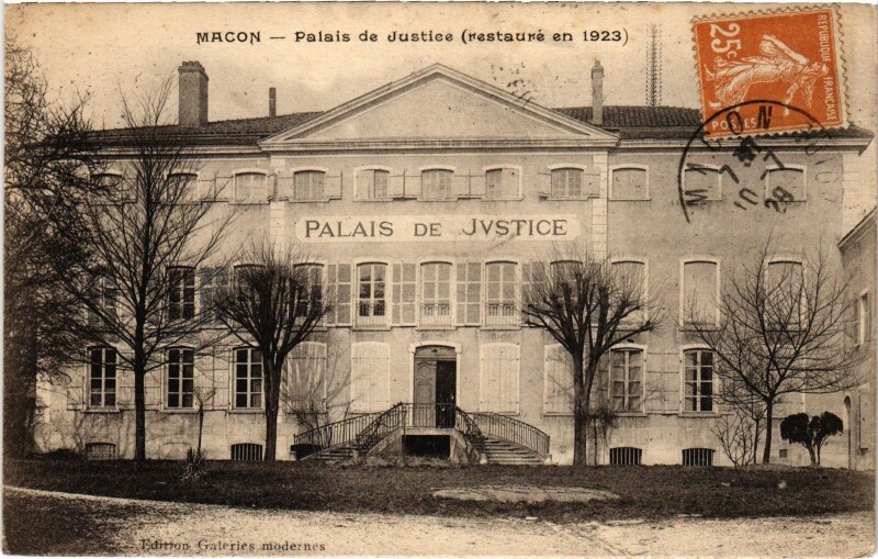 Carte postale ancienne Macon Palais de Justice