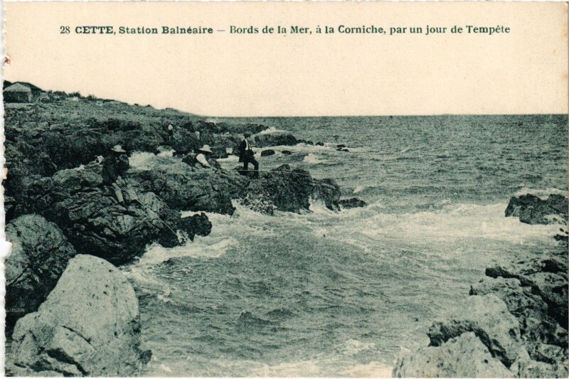 Carte postale ancienne Cette Bords de la Mer a la Corniche