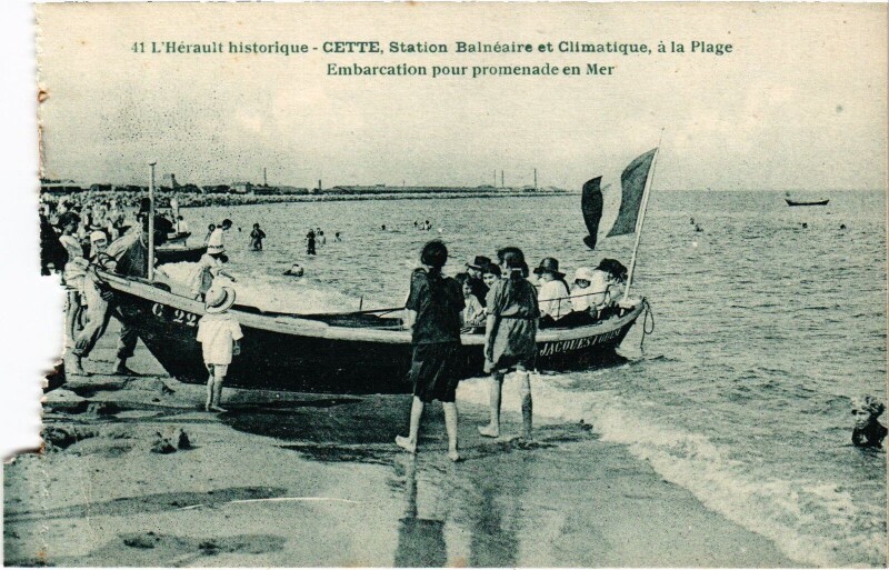 Carte postale ancienne Cette a la PLage