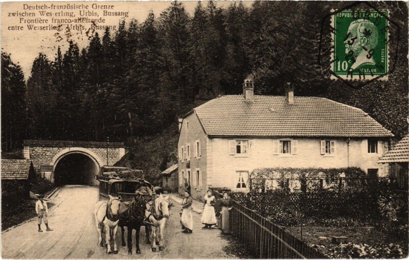 Carte postale ancienne Frontiere Franco-Allemand
