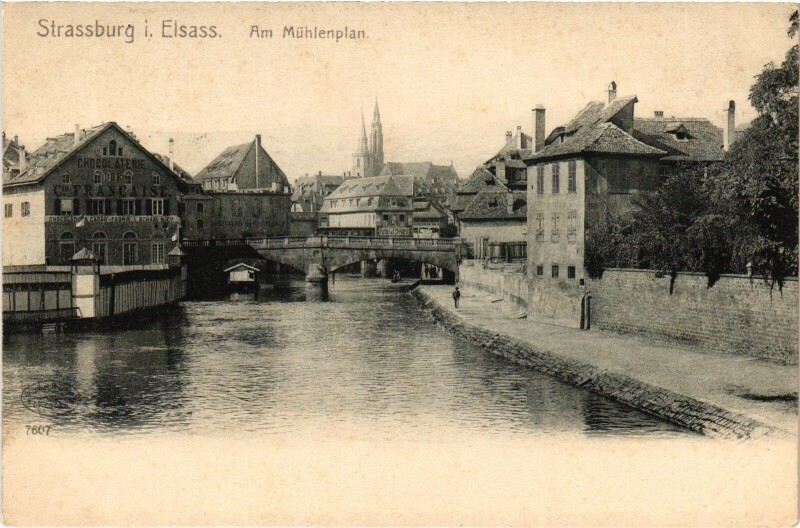 Carte postale ancienne Strasbourg Mühlenplan à Strasbourg