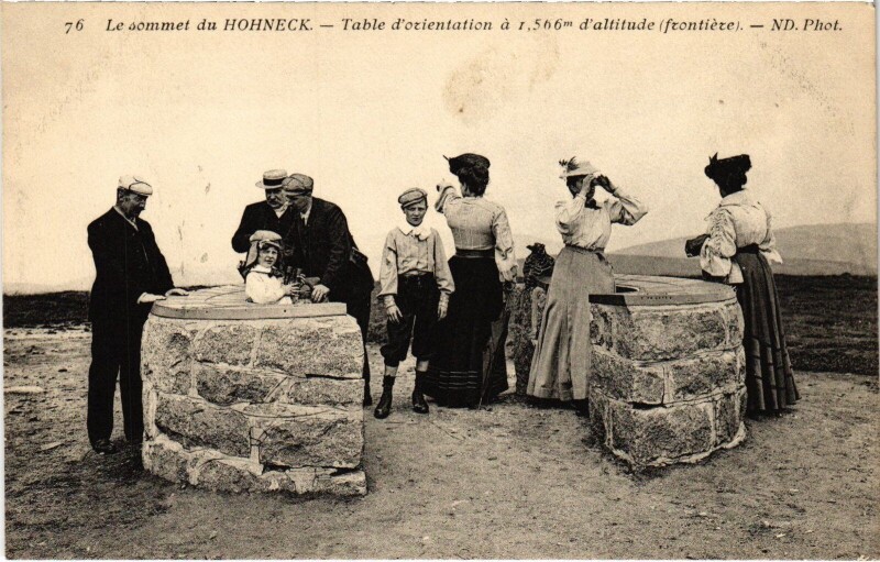 Carte postale ancienne Sommet Hohneck table d'orientation