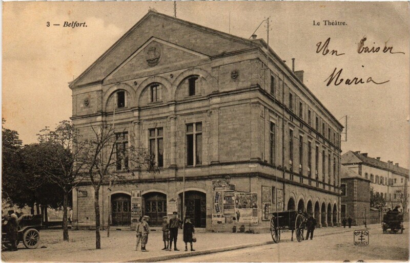 Carte postale ancienne Belfort Le Théatre à Belfort