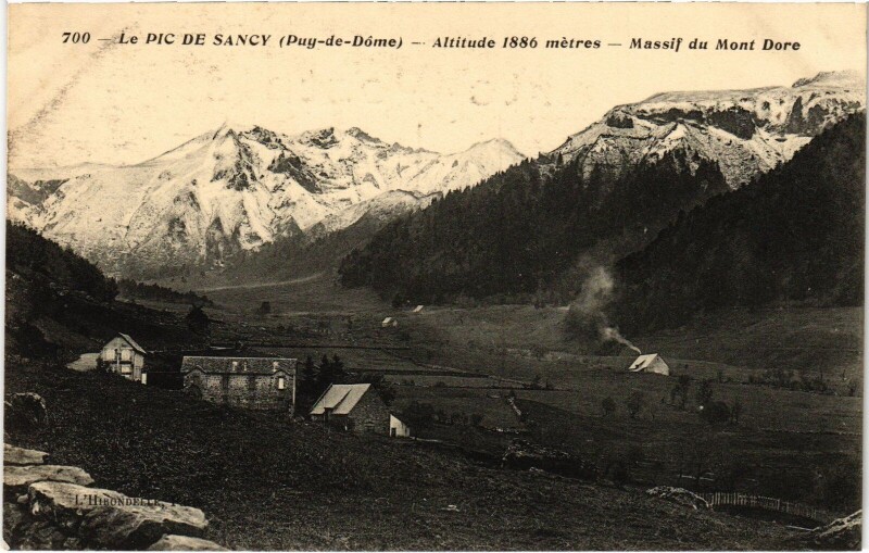 Carte postale ancienne Pic de Sancy Massif du Mont Dore à Mont-Dore
