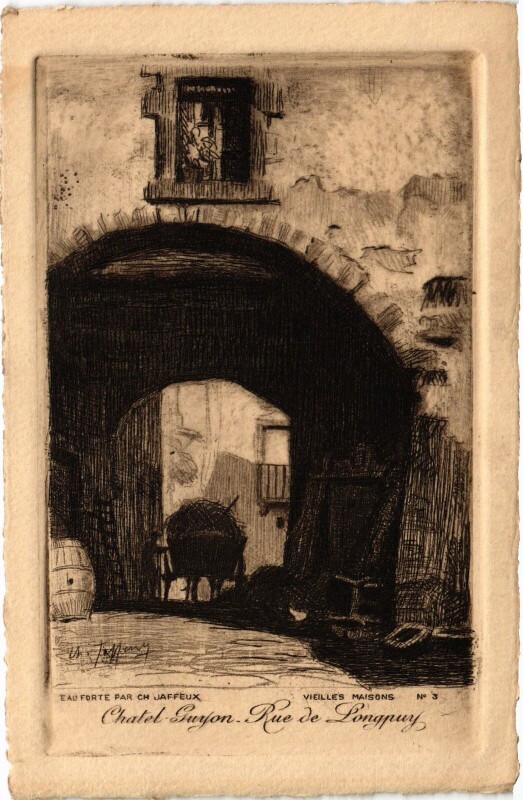 Carte postale ancienne Chatel-Guyon Rue de Longpuy