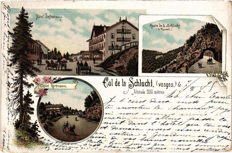 Carte postale ancienne Col de La Schlucht Vorlaufer Litho