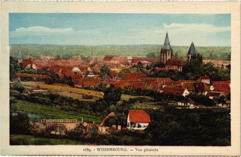Carte postale ancienne Wissembourg vue générale à Wissembourg