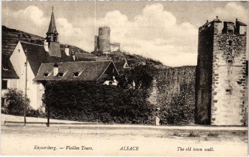 Carte postale ancienne Alsace Kaysersberg Vieilles Tours