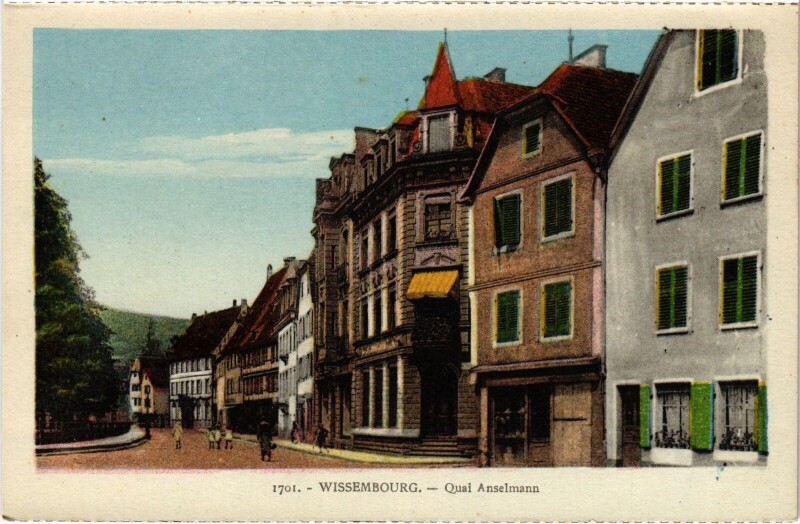 Carte postale ancienne Wissembourg Quai Anselmann à Wissembourg