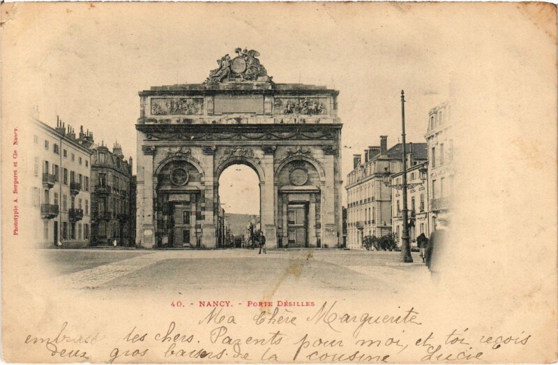 Carte postale ancienne Nancy Porte Désilles à Nancy