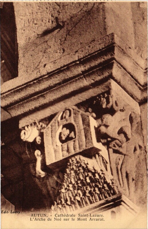 Carte postale ancienne Autun Cathedral Arche de noé à Autun