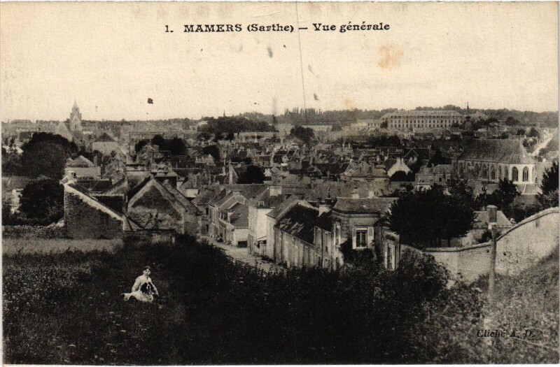 Carte postale ancienne Mamers vue générale à Mamers