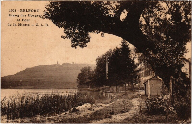 Carte postale ancienne Belfort Etang des Forges à Belfort