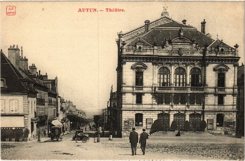 Carte postale ancienne Autun Théatre à Autun
