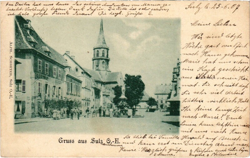 Carte postale ancienne Gruss aus Soultz Sultz