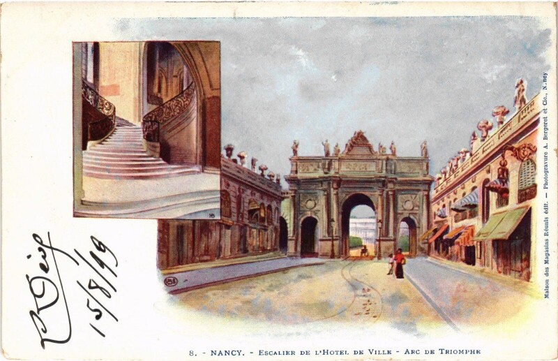 Carte postale ancienne Nancy Arc de Triomphe à Nancy