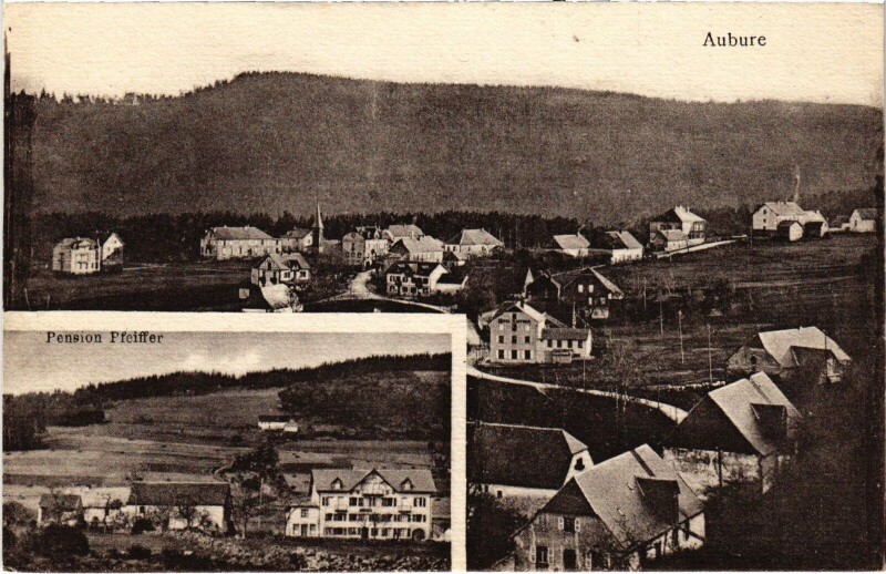 Carte postale ancienne Aubure Pension pfeiffer à Aubure
