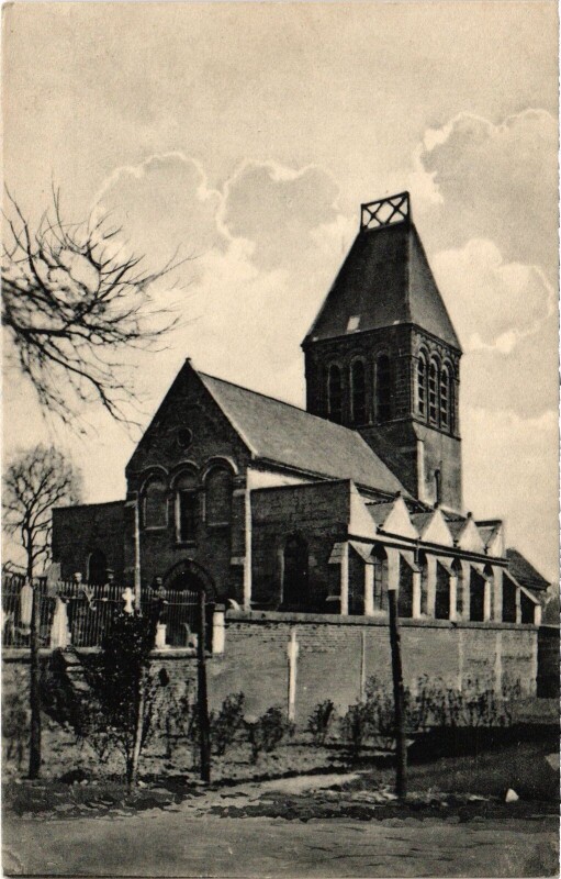 Carte postale ancienne Lagny Kirche Guerre à Lagny