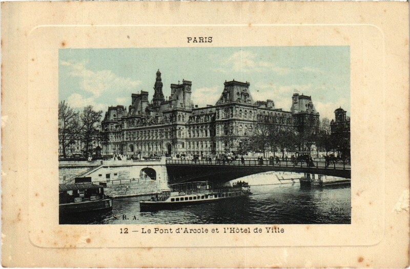 Carte postale ancienne Paris 4e Hotel de Ville à Paris 4e