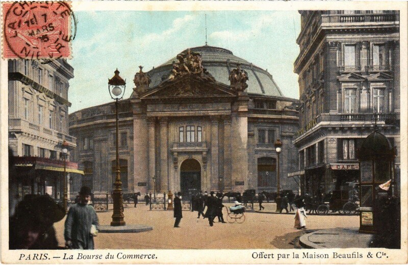 Carte postale ancienne Paris 1e Bourse du Commerce à Paris 1er