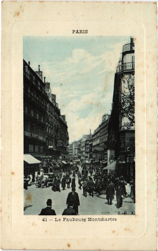 Carte postale ancienne Paris 9e Fg Montmartre à Paris 9e