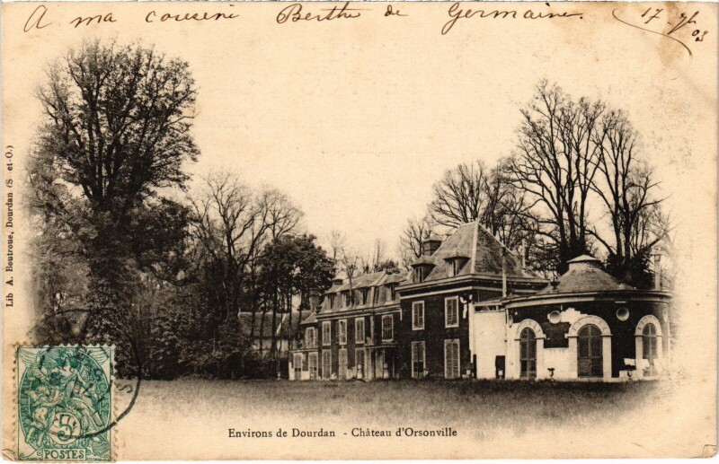 Carte postale ancienne Chateau de Orsonville à Orsonville