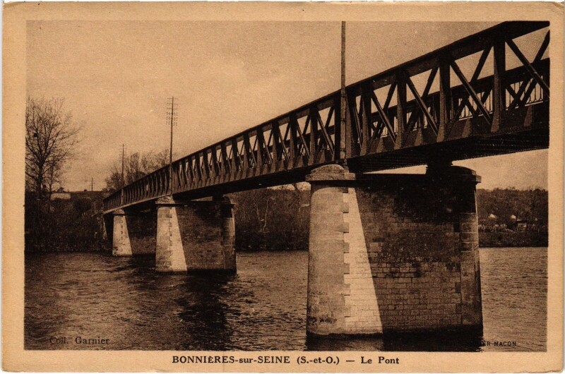 Carte postale ancienne Bonnieres-sur-Seine le Pont