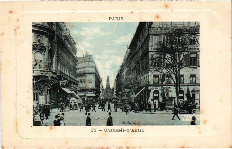 Carte postale ancienne Paris 9e Chaussées-d'Antin à Paris 9e