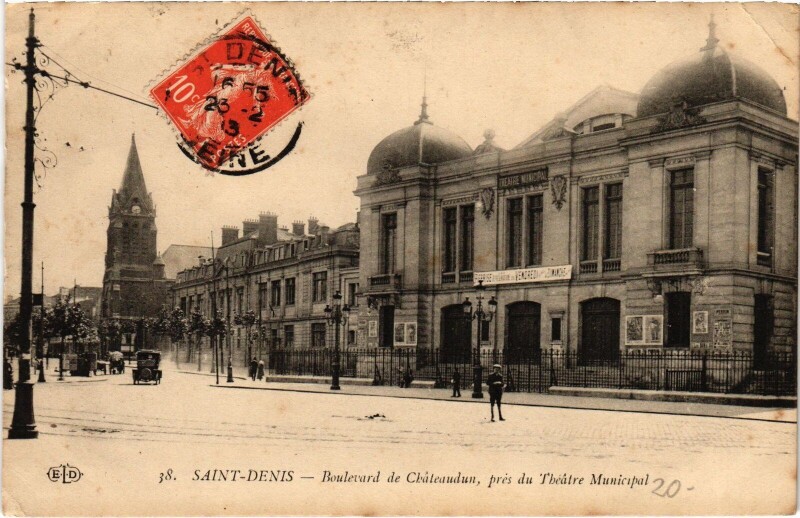 Carte postale ancienne Saint-Denis Bd de Chateaudun à Saint-Denis