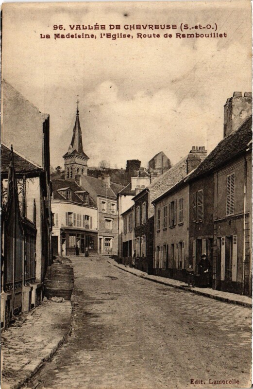 Carte postale ancienne Vallée de Chevreuse La madeleine Eglise à Chevreuse