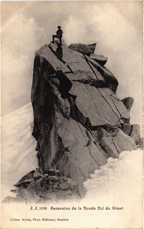 Carte postale ancienne Ascension de la Ronde Col du Géant