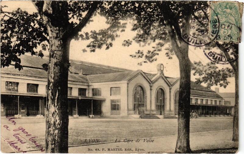 Carte postale ancienne Lyon Gare de Vaise Railway