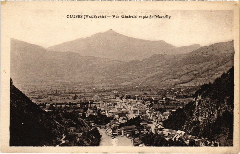 Carte postale ancienne Cluses vue générale à Cluses