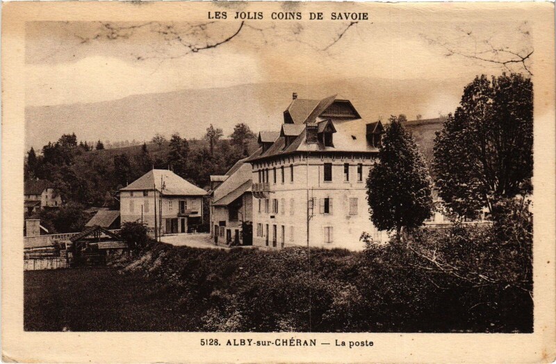 Carte postale ancienne Alby-sur-Chéran La poste à Alby-sur-Chéran