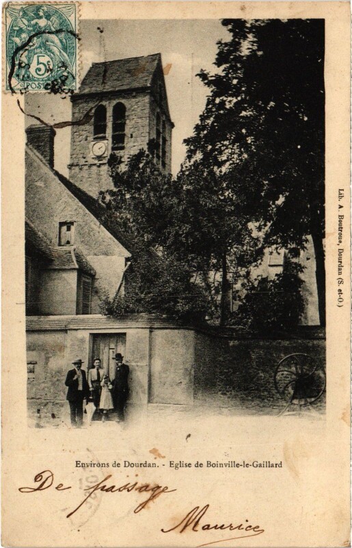 Carte postale ancienne Boinville-le-Gaillard Eglise à Boinville-le-Gaillard