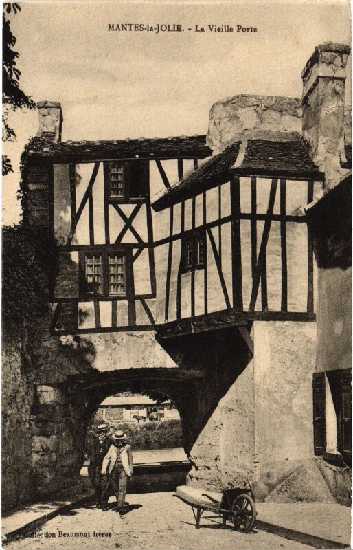 Carte postale ancienne Mantes-la-Jolie La Vieille Porte à Mantes-la-Jolie