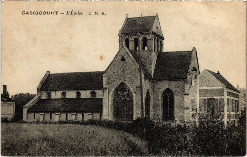 Carte postale ancienne Gassicourt Eglise
