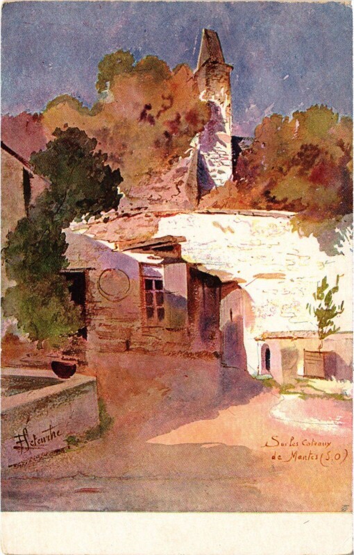 Carte postale ancienne Mantes-la-Jolie Street Scene à Mantes-la-Jolie
