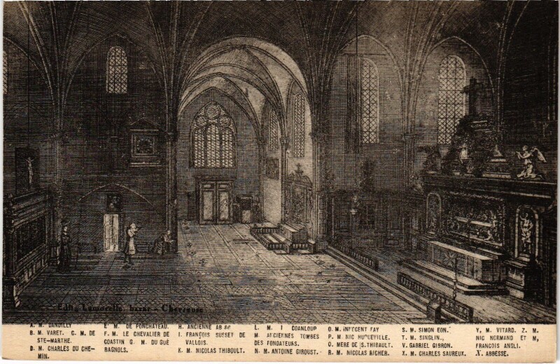 Carte postale ancienne Interieur de l'Eglise