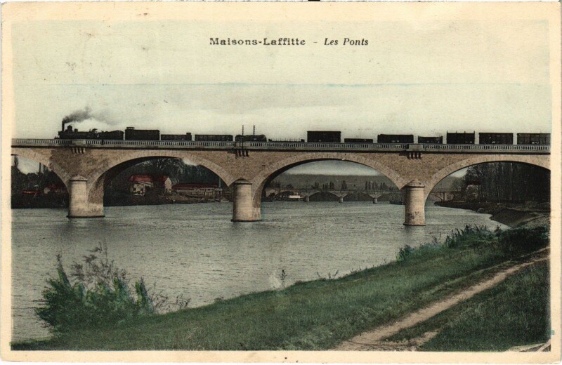 Carte postale ancienne Maisons-Laffitte Les Ponts à Maisons-Laffitte