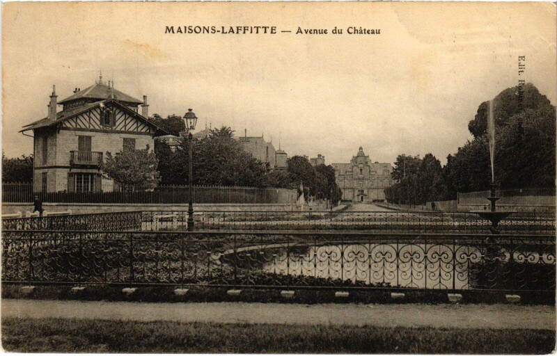 Carte postale ancienne Maisons-Laffitte Avenue du Chateau à Maisons-Laffitte