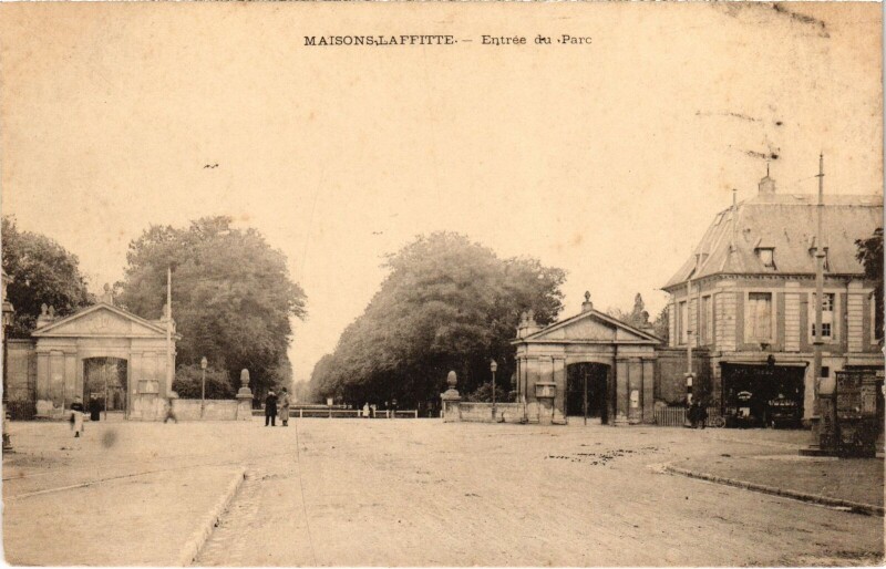 Carte postale ancienne Maisons-Laffitte Entree du Parc à Maisons-Laffitte