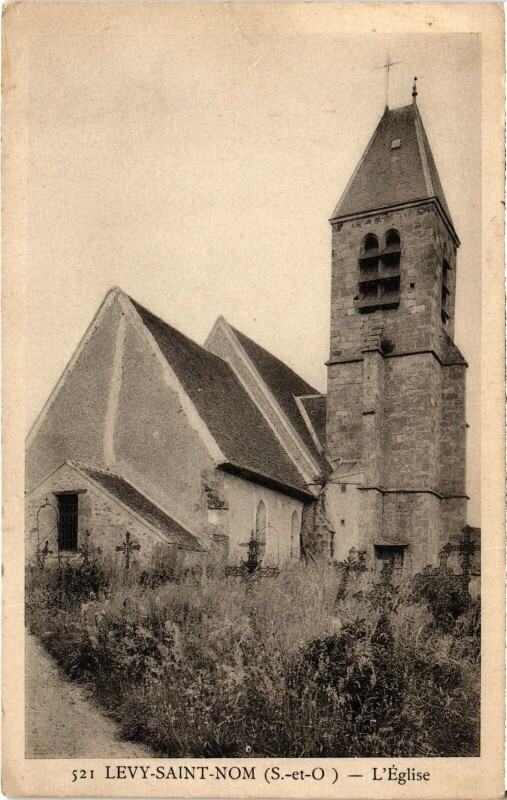 Carte postale ancienne Levy-Saint-Nom Eglise