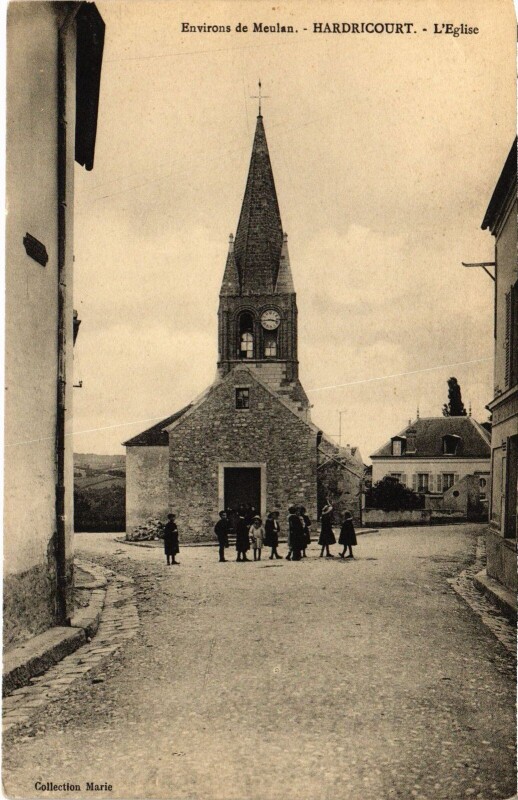 Carte postale ancienne Hardricourt Eglise à Hardricourt