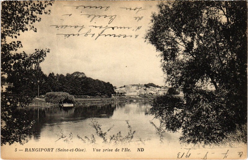 Carte postale ancienne Rangiport Vue prise de l'Ile