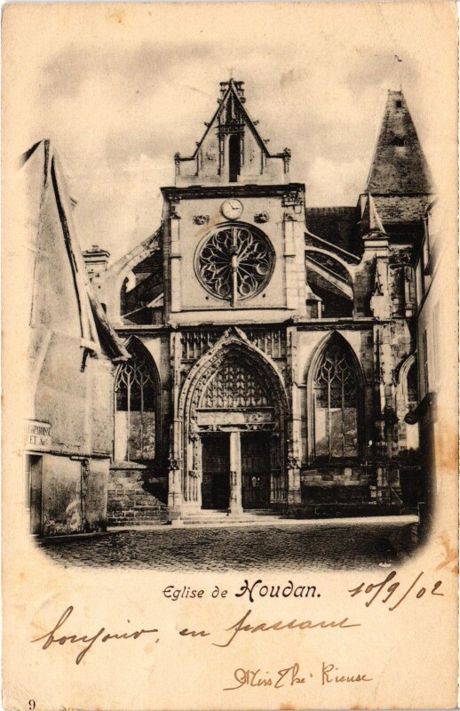 Carte postale ancienne Houdan Eglise à Houdan