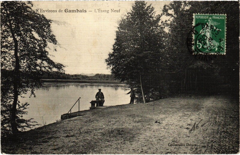 Carte postale ancienne Environs de Gambais Etang Neuf à Gambais